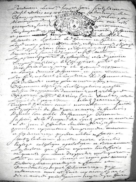 Contrat de mariage BOSSAND x TINGAUD - 1734 - page 1
